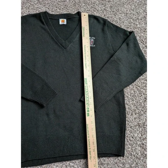 Vintage Dowling Catholic High School Girls Sweater Size Large Black Knit - Picture 5 of 8